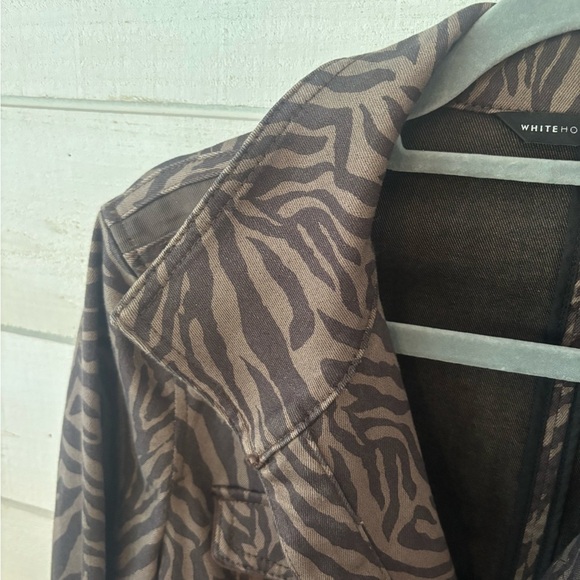 WHBM Espresso Zebra Print
Denim Jacket Size 12. Great Condition! - Picture 14 of 16